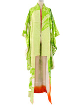 Chartreuse Embroidered Shibori Kimono Jacket arcadeshops.com