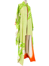 Chartreuse Embroidered Shibori Kimono Jacket arcadeshops.com