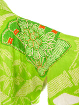 Chartreuse Embroidered Shibori Kimono Jacket arcadeshops.com