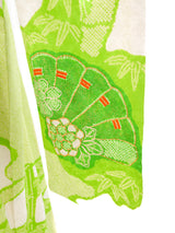 Chartreuse Embroidered Shibori Kimono Jacket arcadeshops.com