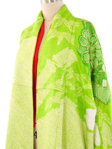 Chartreuse Embroidered Shibori Kimono Jacket arcadeshops.com