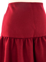 Prada Wool Ruffle Skirt Bottom arcadeshops.com
