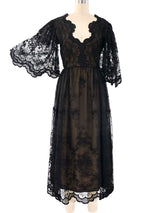 Black Lace Midi Dress Dress arcadeshops.com