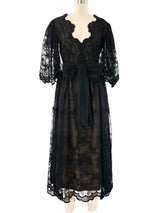 Black Lace Midi Dress Dress arcadeshops.com