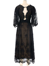 Black Lace Midi Dress Dress arcadeshops.com