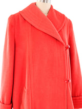 Nina Ricci Orange Cashmere Swing Coat Outerwear arcadeshops.com