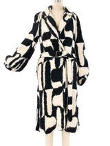 Dries Van Noten Abstract Belted Overcoat Outerwear arcadeshops.com