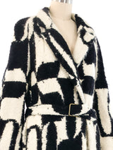 Dries Van Noten Abstract Belted Overcoat Outerwear arcadeshops.com