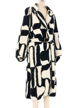 Dries Van Noten Abstract Belted Overcoat Outerwear arcadeshops.com