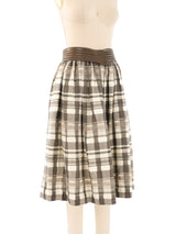Escada Plaid Wool Skirt Bottom arcadeshops.com