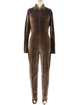 Lace Back Velvet Jumpsuit Jumpsuit arcadeshops.com