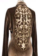 Lace Back Velvet Jumpsuit Jumpsuit arcadeshops.com