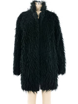 1990's Betsey Johnson Black Shag Jacket Jacket arcadeshops.com