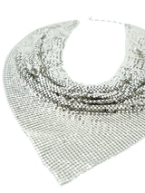 Whiting and Davis Chainmail Bib Necklace Jewelry arcadeshops.com