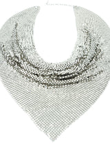 Whiting and Davis Chainmail Bib Necklace Jewelry arcadeshops.com