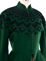 Claude Montana Applique Peplum Jacket Jacket arcadeshops.com