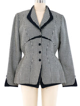 1997 Thierry Mugler Houndstooth Architectural Jacket Jacket arcadeshops.com