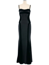 2005 Gianfranco Ferre Black Velvet Gown Dress arcadeshops.com