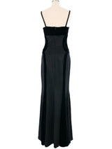 2005 Gianfranco Ferre Black Velvet Gown Dress arcadeshops.com