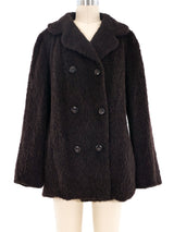 Dolce and Gabbana Brown Alpaca Coat Jacket arcadeshops.com
