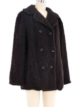 Dolce and Gabbana Brown Alpaca Coat Jacket arcadeshops.com