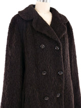 Dolce and Gabbana Brown Alpaca Coat Jacket arcadeshops.com
