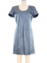 Ozbek Gunmetal Leather Dress Ensemble Suit arcadeshops.com