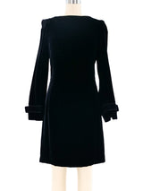 Open Back Velvet Mini Dress Dress arcadeshops.com