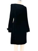Open Back Velvet Mini Dress Dress arcadeshops.com