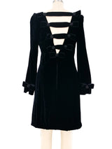 Open Back Velvet Mini Dress Dress arcadeshops.com