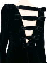 Open Back Velvet Mini Dress Dress arcadeshops.com