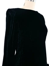 Open Back Velvet Mini Dress Dress arcadeshops.com