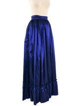 Giorgio Sant'Angelo Navy Taffeta Maxi Skirt Bottom arcadeshops.com