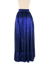 Giorgio Sant'Angelo Navy Taffeta Maxi Skirt Bottom arcadeshops.com