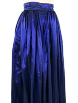 Giorgio Sant'Angelo Navy Taffeta Maxi Skirt Bottom arcadeshops.com
