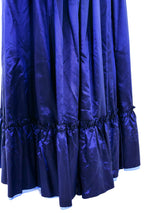 Giorgio Sant'Angelo Navy Taffeta Maxi Skirt Bottom arcadeshops.com