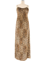 Escada Animal Printed Metallic Velvet Dress Dress arcadeshops.com
