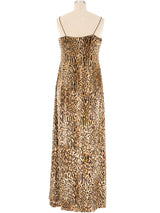 Escada Animal Printed Metallic Velvet Dress Dress arcadeshops.com