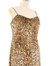 Escada Animal Printed Metallic Velvet Dress Dress arcadeshops.com