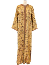 Red and Gold Brocade Moroccan Caftan Dress arcadeshops.com