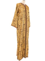 Red and Gold Brocade Moroccan Caftan Dress arcadeshops.com