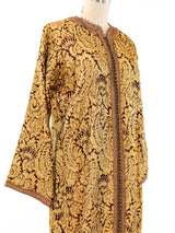 Red and Gold Brocade Moroccan Caftan Dress arcadeshops.com