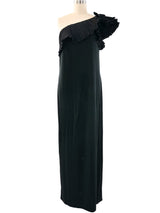 Victor Costa Black One Shoulder Gown Dress arcadeshops.com