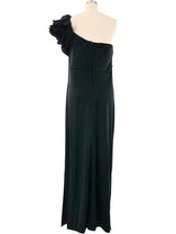 Victor Costa Black One Shoulder Gown Dress arcadeshops.com