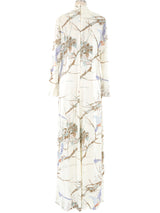 Bird Printed Jersey Maxi Dress Dress arcadeshops.com