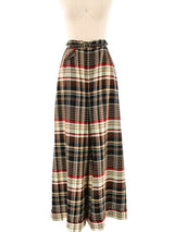 1970's Wool Brown Plaid Wide Leg Flares Bottom arcadeshops.com