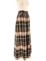 1970's Wool Brown Plaid Wide Leg Flares Bottom arcadeshops.com