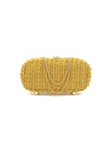 Gold Woven Chainlink Clutch Accessory arcadeshops.com
