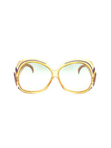 1970's Christian Dior Oversized Amber Sunglasses Accessory arcadeshops.com