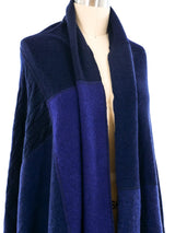 Navy Patchwork Recycled Cashmere Throw Accessory arcadeshops.com